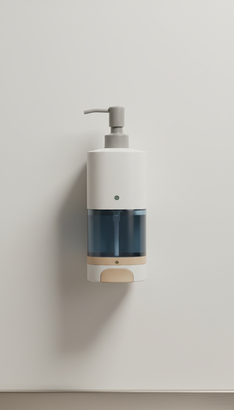 Wall-Mounted Soap Dispenser With Viewing Window
